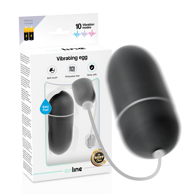 ONLINE - OVO VIBRANTE PRETO IMPERMEVEL - VIBRA24 SEXSHOP