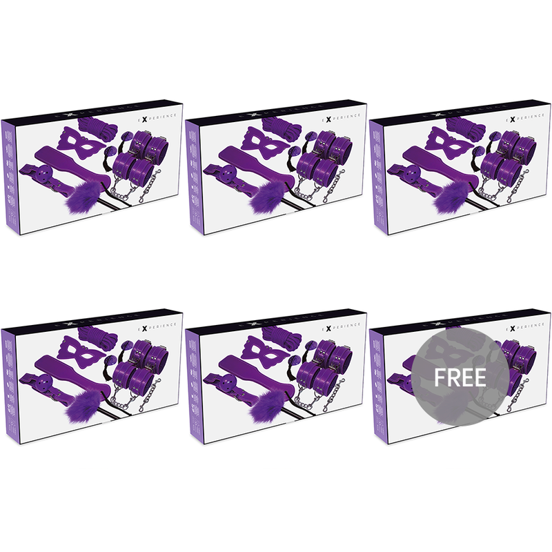 EXPERIENCE - KIT BDSM FETISH SÉRIE ROXA 5+1 GRTIS - VIBRA24 SEXSHOP