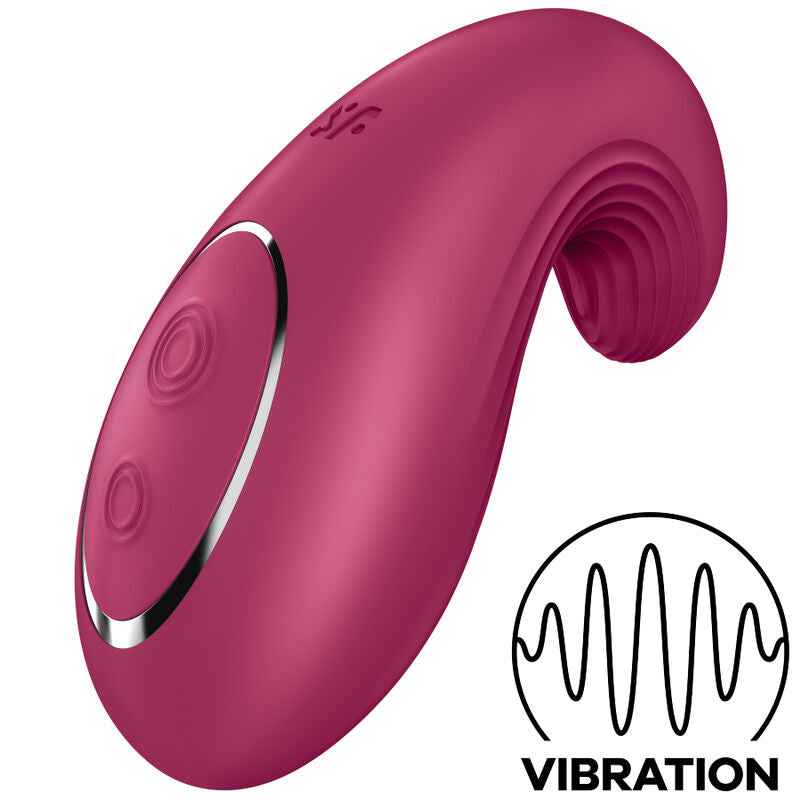SATISFYER - VIBRADOR LAY-ON DIPPING DELIGHT VERMELHO - VIBRA24 SEXSHOP