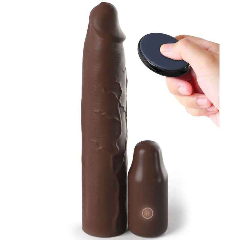 FANTASY X- TENSIONS - MANGA PIPEDREAMS 22,86 CM + 7,62 CM PLUG REMOTE BROWN - VIBRA24 SEXSHOP