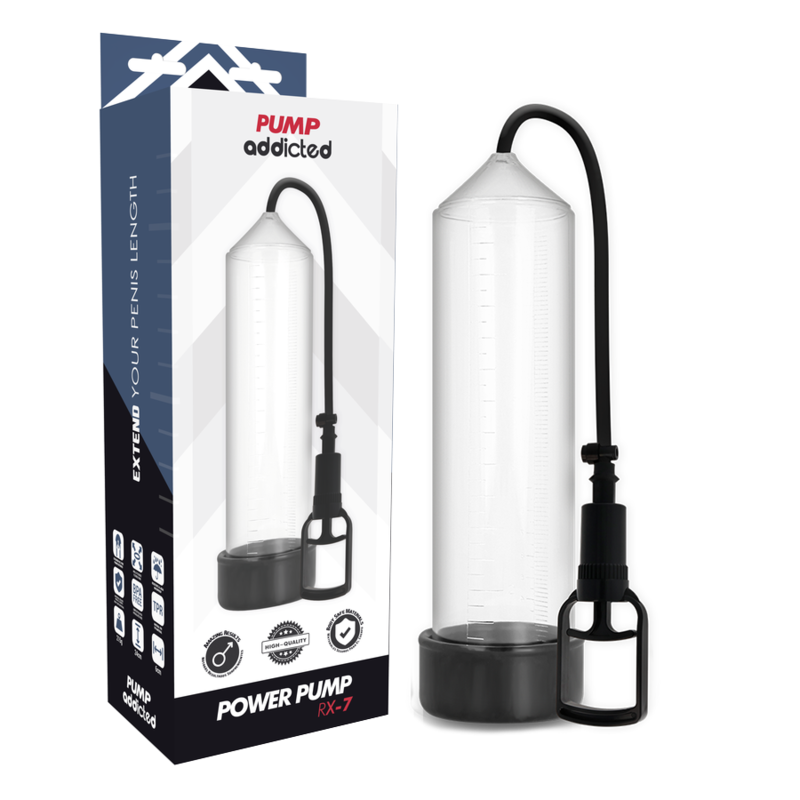 PUMP ADDICTED - RX7 TRANSPARENTE - VIBRA24 SEXSHOP