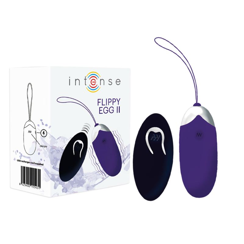 INTENSE - FLIPPY II VIBRANTE OVO COM CONTROLE REMOTO ROXO - VIBRA24 SEXSHOP