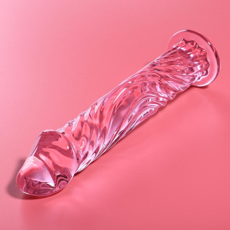 NEBULA SERIES BY IBIZA - MODELO 12 DILDO VIDRO BOROSILICADO ROSA 17 CM -O- 3.5 CM - VIBRA24 SEXSHOP