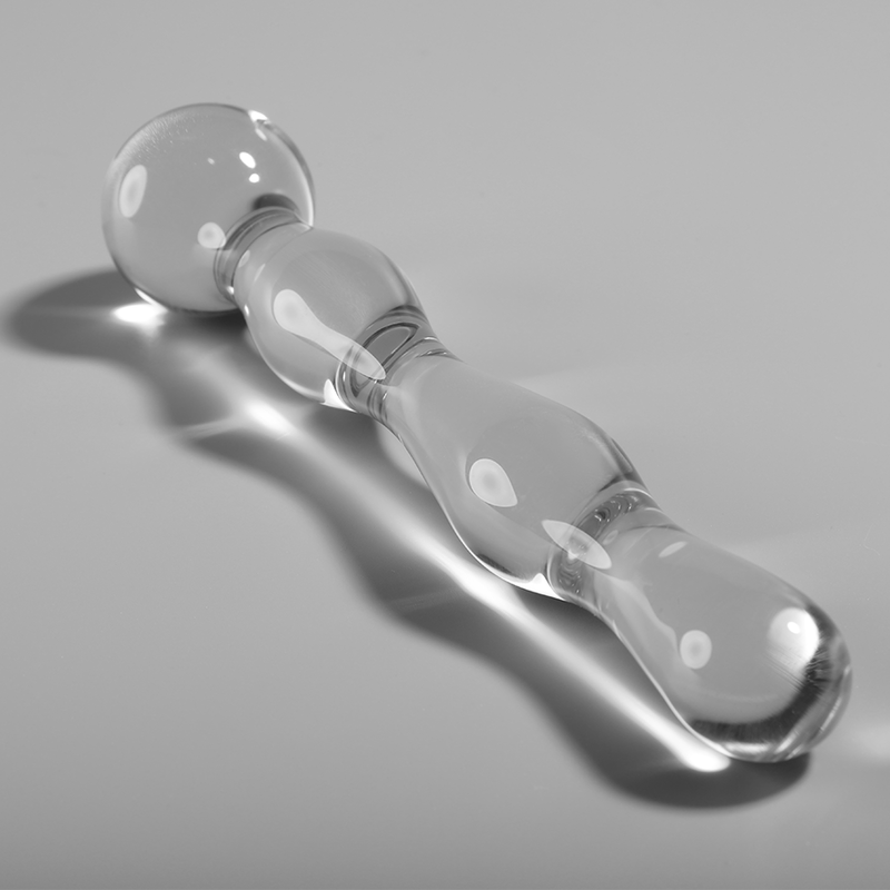NEBULA SERIES BY IBIZA - MODELO 13 DILDO VIDRO BOROSILICADO TRANSPARENTE 18 CM -O- 3.5 CM - VIBRA24 SEXSHOP