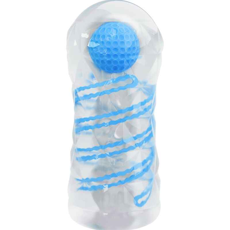 PRETTY LOVE - PEQUENO MASTURBADOR COM ESPIRAIS AZUIS - VIBRA24 SEXSHOP