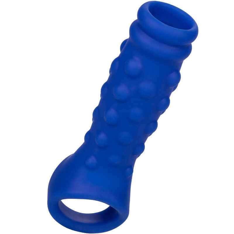 CALEXOTICS - ADMIRAL CAPA PARA PÊNIS COM FRISAS SILICONE LÍQUIDO AZUL - VIBRA24 SEXSHOP