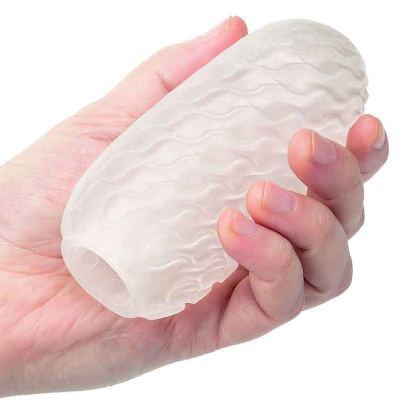 CALEXOTICS - BOUNDLESS REVERSÍVEL SQUISHY BALL STROKE CINZA - VIBRA24 SEXSHOP