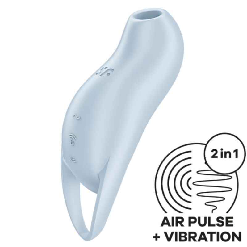 SATISFYER - POCKET PRO 1 ESTIMULADOR DE CLITÓRIS AZUL CLARO - VIBRA24 SEXSHOP