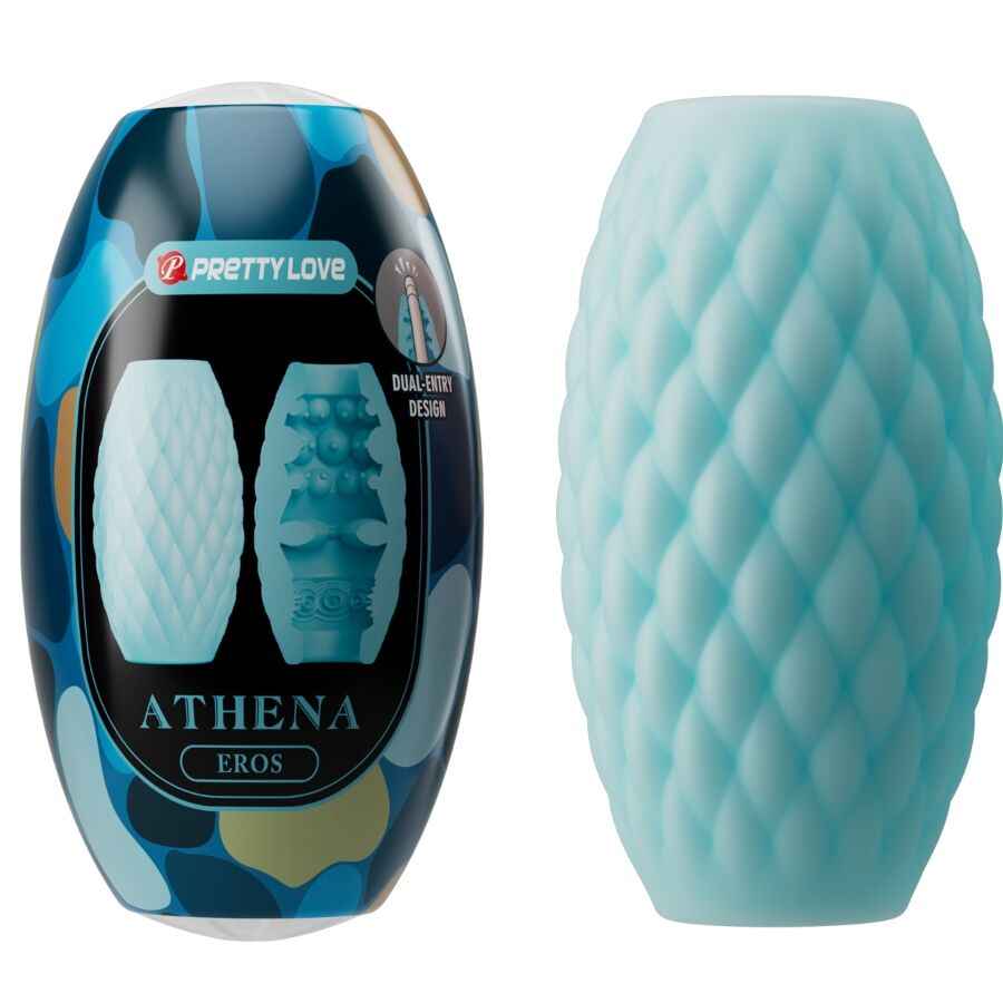 PRETTY LOVE - MASTURBADOR MASCULINO SILICONE ATHENA EROS AZUL CÉU - VIBRA24 SEXSHOP