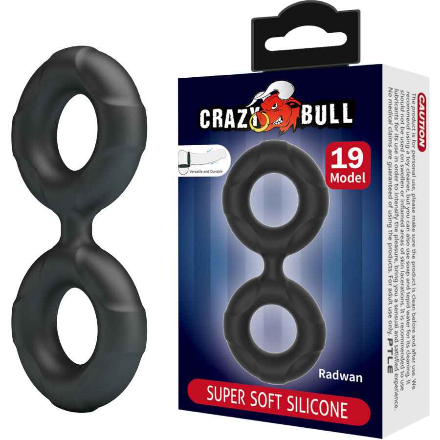 CRAZY BULL - ANEL DUPLO DE SILICONE RADWAN MODELO 19 - VIBRA24 SEXSHOP