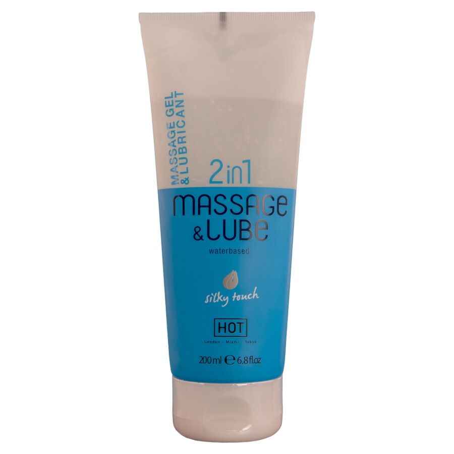 HOT - GEL DE MASSAGEM E DESLIZAMENTO 2 EM 1 COM TOQUE SEDOSO 200ML