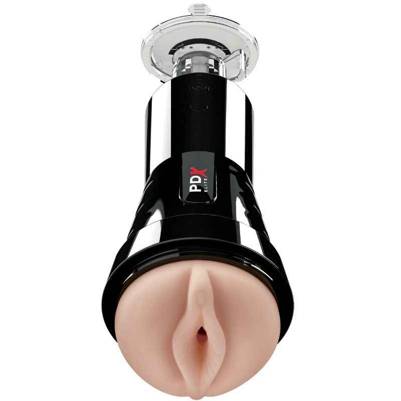 PDX ELITE - MASTURBADOR COM VIBRAÇÃO E EFEITO DE COMPRESSÃO - VIBRA24 SEXSHOP
