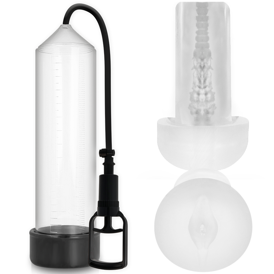 BOMBA VICIADA - RX7 TRANSPARENTE COM MASTURBADOR - VIBRA24 SEXSHOP