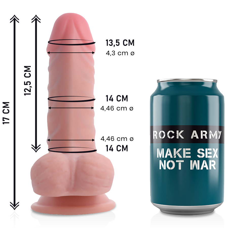 ROCKARMY - PANZER DE DENSIDADE DUPLA 17 CM -O- 4.46 CM - VIBRA24 SEXSHOP