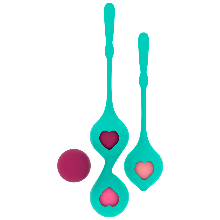 RITHUAL - CONJUNTO DE TREINAMENTO PÉLVICO DEVA AQUA GREEN - VIBRA24 SEXSHOP