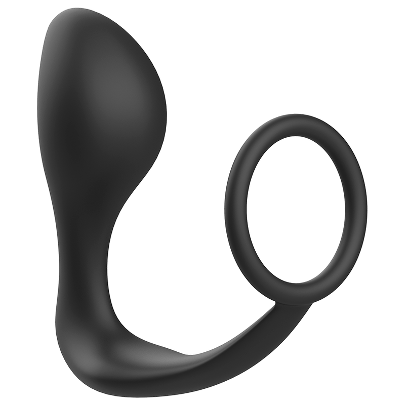 ADDICTED TOYS - PLUG ANAL COM ANEL DE SILICONE PRETO - VIBRA24 SEXSHOP