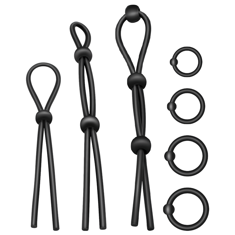 ADDICTED TOYS - CONJUNTO DE ANÉIS PARA GALO DE SILICONE FLEXÍVEL 7 PEAS - VIBRA24 SEXSHOP