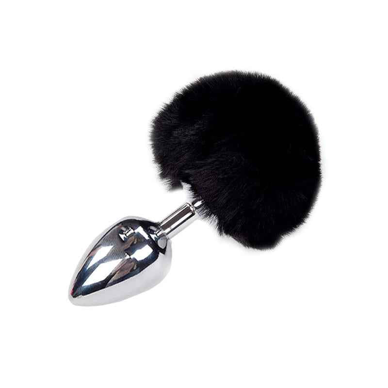 Metal Anal Plug with Pompon L