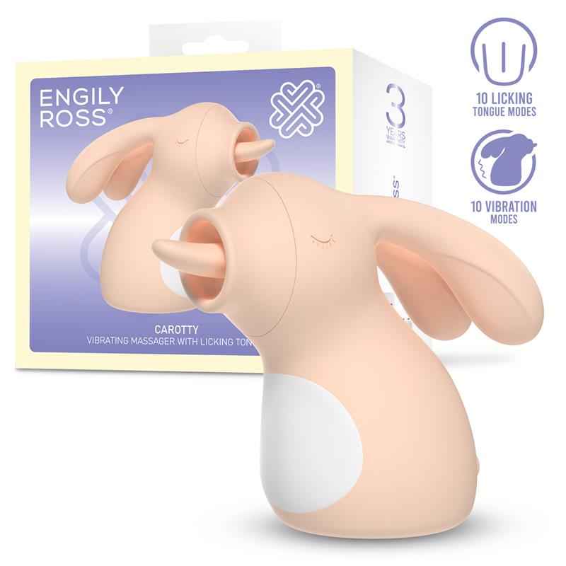 Carotty Massager with Vibration and Licking Tongue
