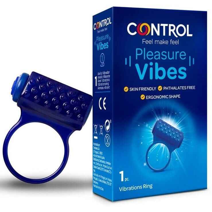 CONTROL - ANEL VIBRATÓRIO PLEASURE VIBES - VIBRA24 SEXSHOP