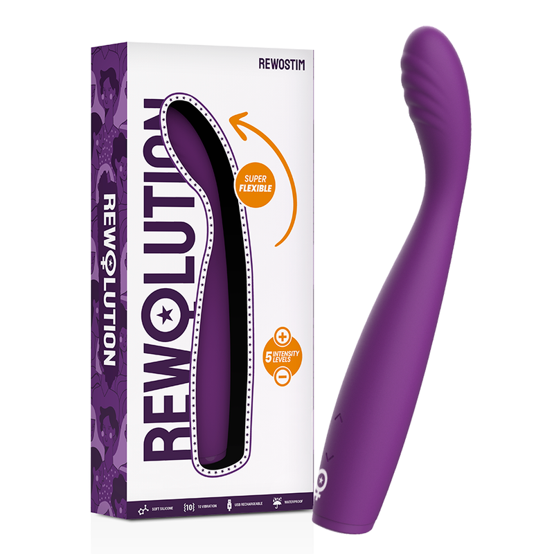 REWOLUTION - VIBRADOR FLEXÍVEL REWOSTIM - VIBRA24 SEXSHOP