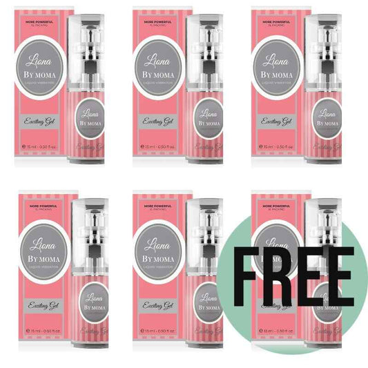 LIONA BY MOMA - VIBRADOR LIQUIDO GEL EXCITING 15 ML 5+1 GRÁTIS