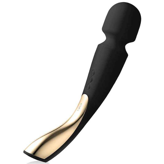 LELO - SMART MEDIUM WAND 2 MASSAGER PRETO - VIBRA24 SEXSHOP