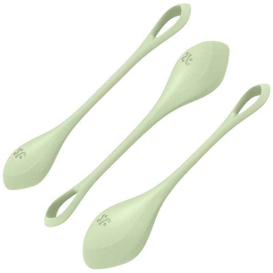 SATISFYER - CONJUNTO DE TREINO YONI POWER 2 VERDE - VIBRA24 SEXSHOP