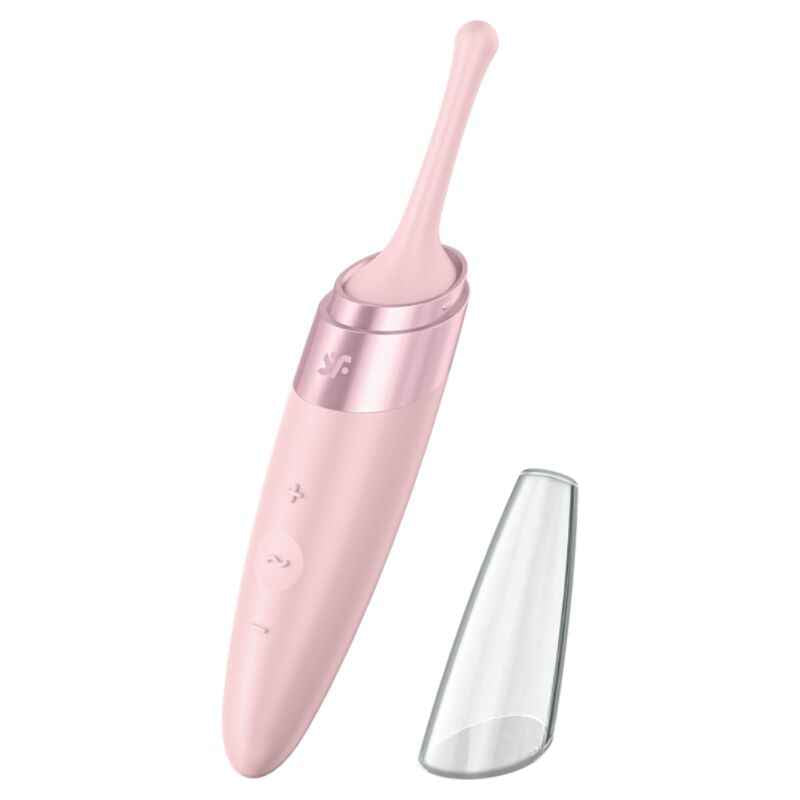 SATISFYER - ESTIMULADOR DE CLITÓRIS TWIRLING DELIGHT ROSA - VIBRA24 SEXSHOP