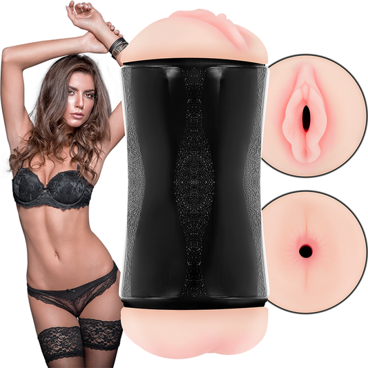 JAMYJOB - MASTURBADOR DE BURACO DUPLO JAMYJOB - RANDY - VAGINA E NUS - VIBRA24 SEXSHOP