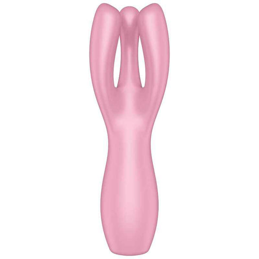 SATISFYER - VIBRADOR THREESOME 3 ROSA - VIBRA24 SEXSHOP