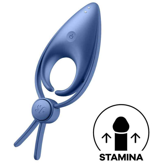 SATISFYER - VIBRADOR SNIPER RING AZUL - VIBRA24 SEXSHOP