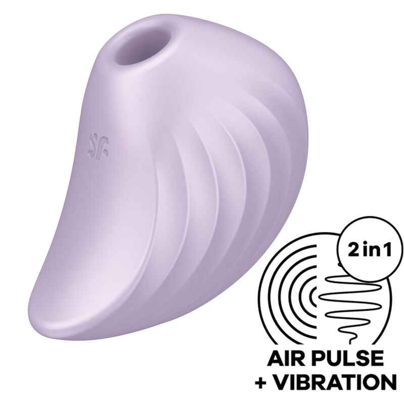 SATISFYER - ESTIMULADOR E VIBRADOR DE PULSO DE AR PEARL DIVER VIOLETA - VIBRA24 SEXSHOP