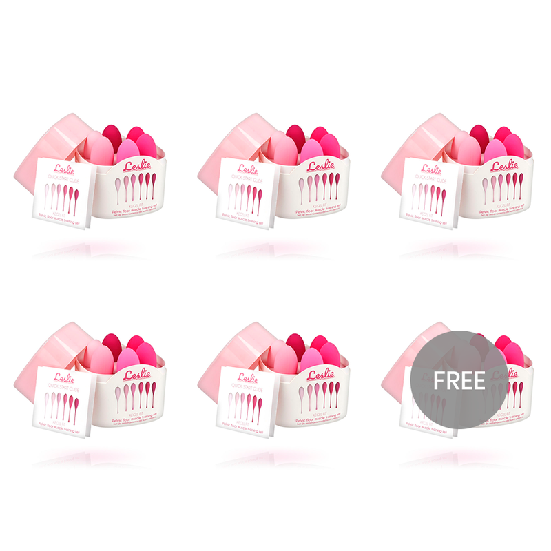 LESLIE - KEGEL FIT CONJUNTO DE TREINAMENTO MUSCULAR PÉLVICO 6 PESOS 5 + 1 GRÁTIS - VIBRA24 SEXSHOP