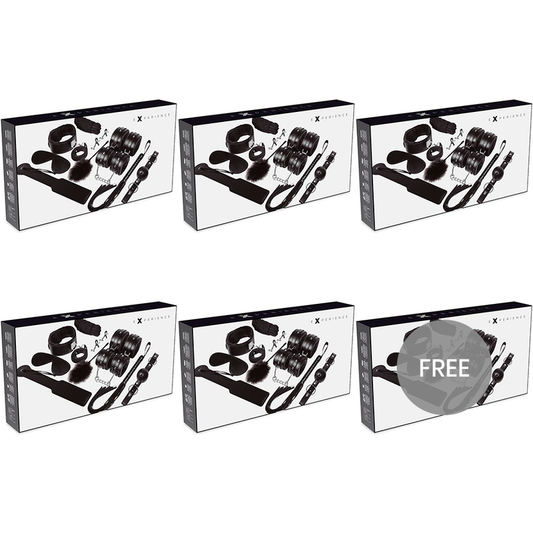 EXPERIENCE - KIT FETISH BDSM SÉRIE PRETA 5+1 GRTIS - VIBRA24 SEXSHOP