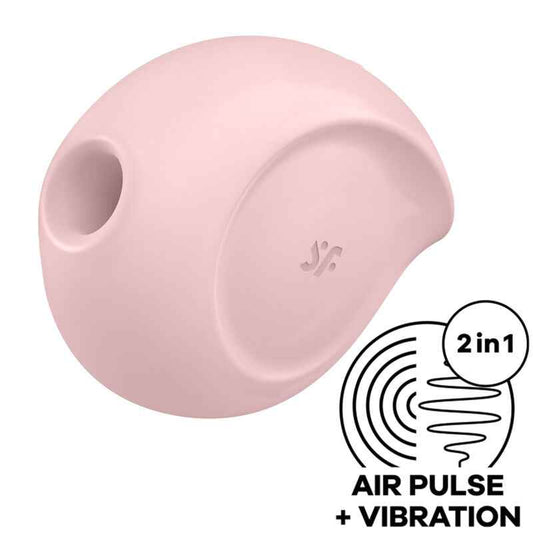 SATISFYER - ESTIMULADOR DE PULSO DE AR SUGAR RUSH E VIBRADOR ROSA - VIBRA24 SEXSHOP