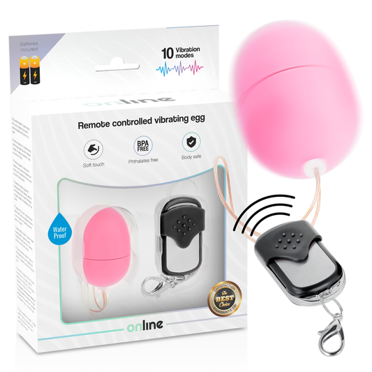 ONLINE - OVO VIBRANTE COM CONTROLE REMOTO S ROSA - VIBRA24 SEXSHOP