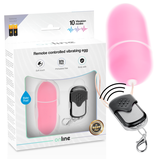 ONLINE - OVO VIBRANTE COM CONTROLE REMOTO L ROSA - VIBRA24 SEXSHOP