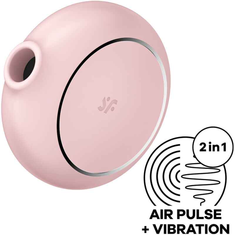 SATISFYER - PRO TO GO 3 ESTIMULADOR E VIBRADOR DE PULSO DE AR DUPLO ROSA - VIBRA24 SEXSHOP