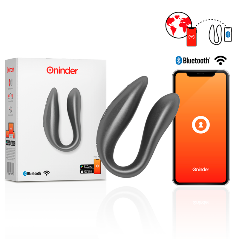 ONINDER - LISBOA G-SPOT & CLITORAL STIMULATOR BLACK - APLICAÇÃO GRATUITA - VIBRA24 SEXSHOP