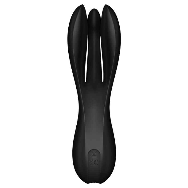 SATISFYER - VIBRADOR THREESOME 2 PRETO - VIBRA24 SEXSHOP