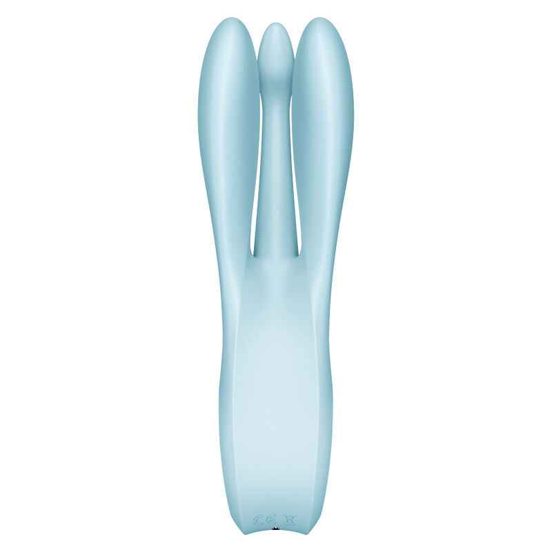 SATISFYER - VIBRADOR THREESOME 1 AZUL - VIBRA24 SEXSHOP