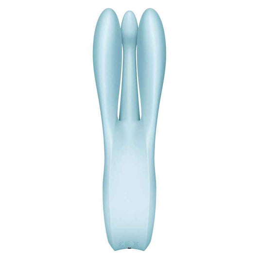 SATISFYER - VIBRADOR THREESOME 1 AZUL - VIBRA24 SEXSHOP
