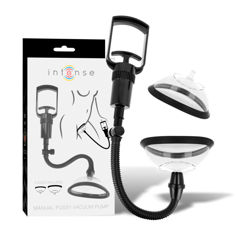 INTENSE - BOMBA VAGINAL MANUAL COM DOIS COPOS INTERCAMBIÁVEIS - VIBRA24 SEXSHOP