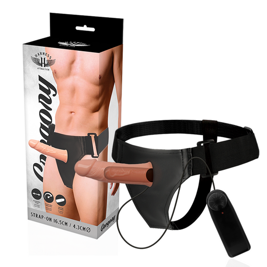 HARNESS ATTRACTION - GREGORY HOLLOW RNES COM VIBRADOR 16.5 CM -O- 4.3 CM - VIBRA24 SEXSHOP