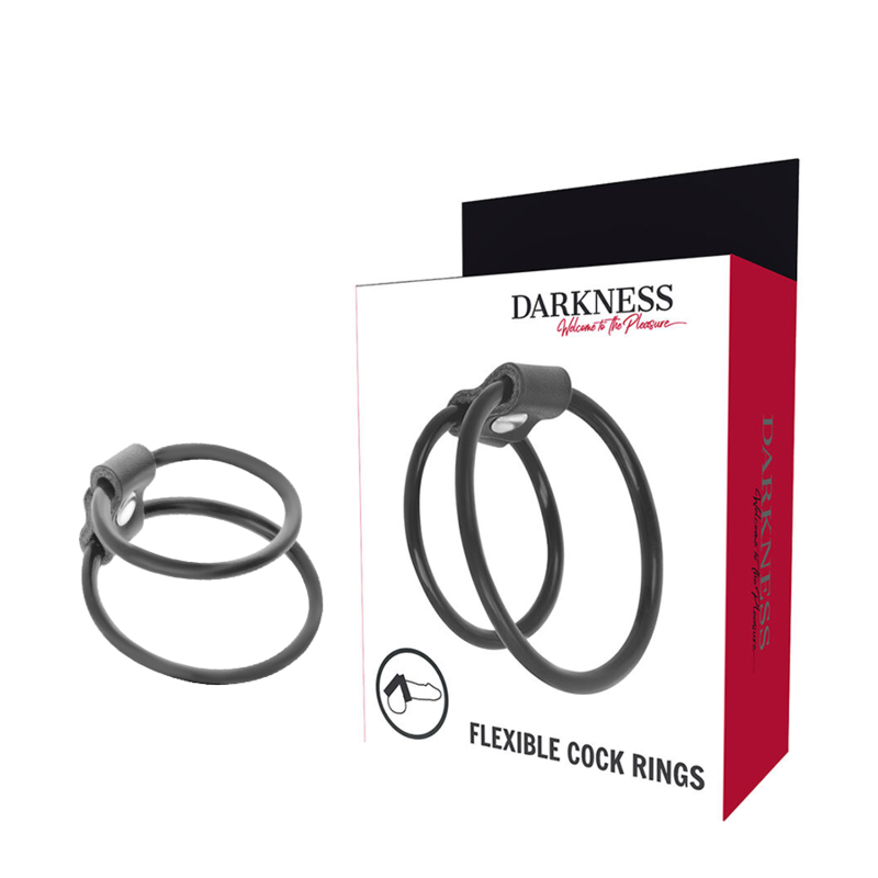 DARKNESS - ANÉIS DE PÉNIS DUO DE MELHORAO. - VIBRA24 SEXSHOP