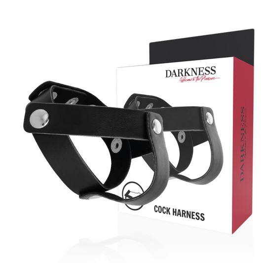 DARKNESS - ANEL DE PELE PARA PÊNIS E TESTÍCULOS - VIBRA24 SEXSHOP