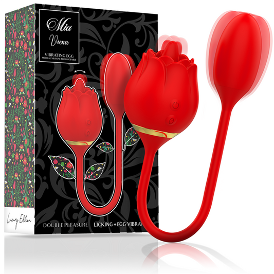MIA - VIENNA DUPLO PRAZER LAMBENDO + OVO VIBRANTE - VIBRA24 SEXSHOP