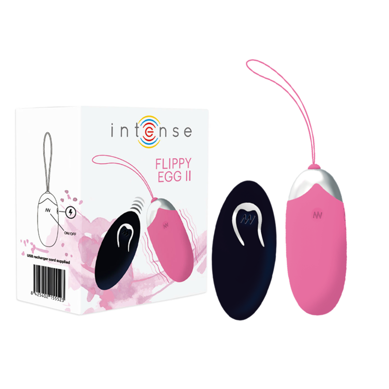 INTENSE - OVO VIBRANTE FLIPPY II COM CONTROLE REMOTO ROSA - VIBRA24 SEXSHOP