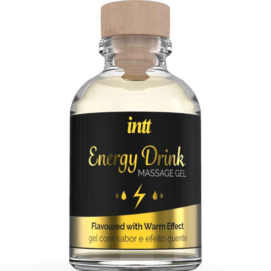 INTT MASSAGE & ORAL SEX - GEL DE MASSAGEM COM ENERGIA AROMATIZADA BEBIDA E EFEITO AQUECENTE